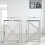 thumbnail of DELUKE® Stapelgestell für Wäschetrockner auf Waschmaschine RALF Stahlgestell 300kg Tragkraft Waschmaschinengestell Waschmaschinenregal Überbau, Weiß