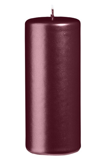 Kopschitz Kerzen Stumpenkerzen Metallic Matt Rotbraun Burgundy 120 x Ø 50 mm, 12 Stück