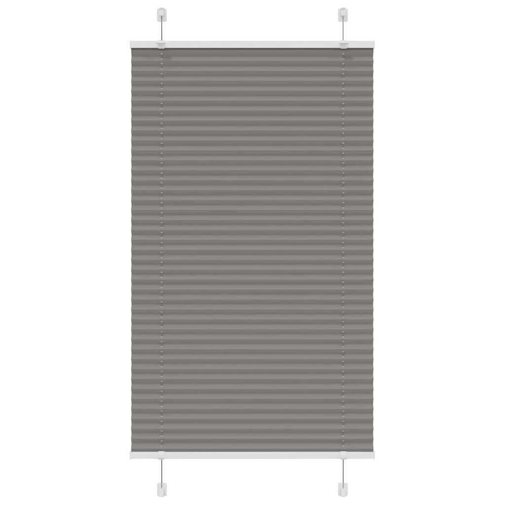 vidaXL Plissee Anthrazit 75x100 cm Stoffbreite 74,4 cm Polyester