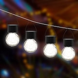 thumbnail of LED Solar Hängeleuchte CRACKLE Bruchglas-Optik Kugelleuchte H: 9cm 4St