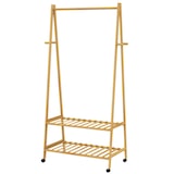 thumbnail of CASARIA® Kleiderständer mit Rollen und Ablagen Holz