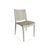 thumbnail of METRO PROFESSIONAL Sedia impilabile da ristorazione Iluna, plastica, grigio tortora