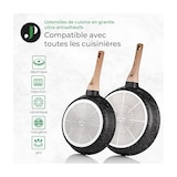 thumbnail of Batterie de cuisine 15 pièces Antiadhésif en Granit noir - Tous feux dont induction Just perfecto JL-111 usage non-intensif Just Perfecto