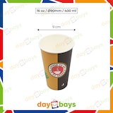 thumbnail of DayBays 1000 Stk. Kaffeebecher 16oz/400ml Ø9cm " Coffee To Go Becher " Pappe mit PE-beschichtet