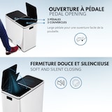thumbnail of Kitchen Move Poubelle pédale tri sélectif MAJOR blanc 60L Acier inoxydable Blanc