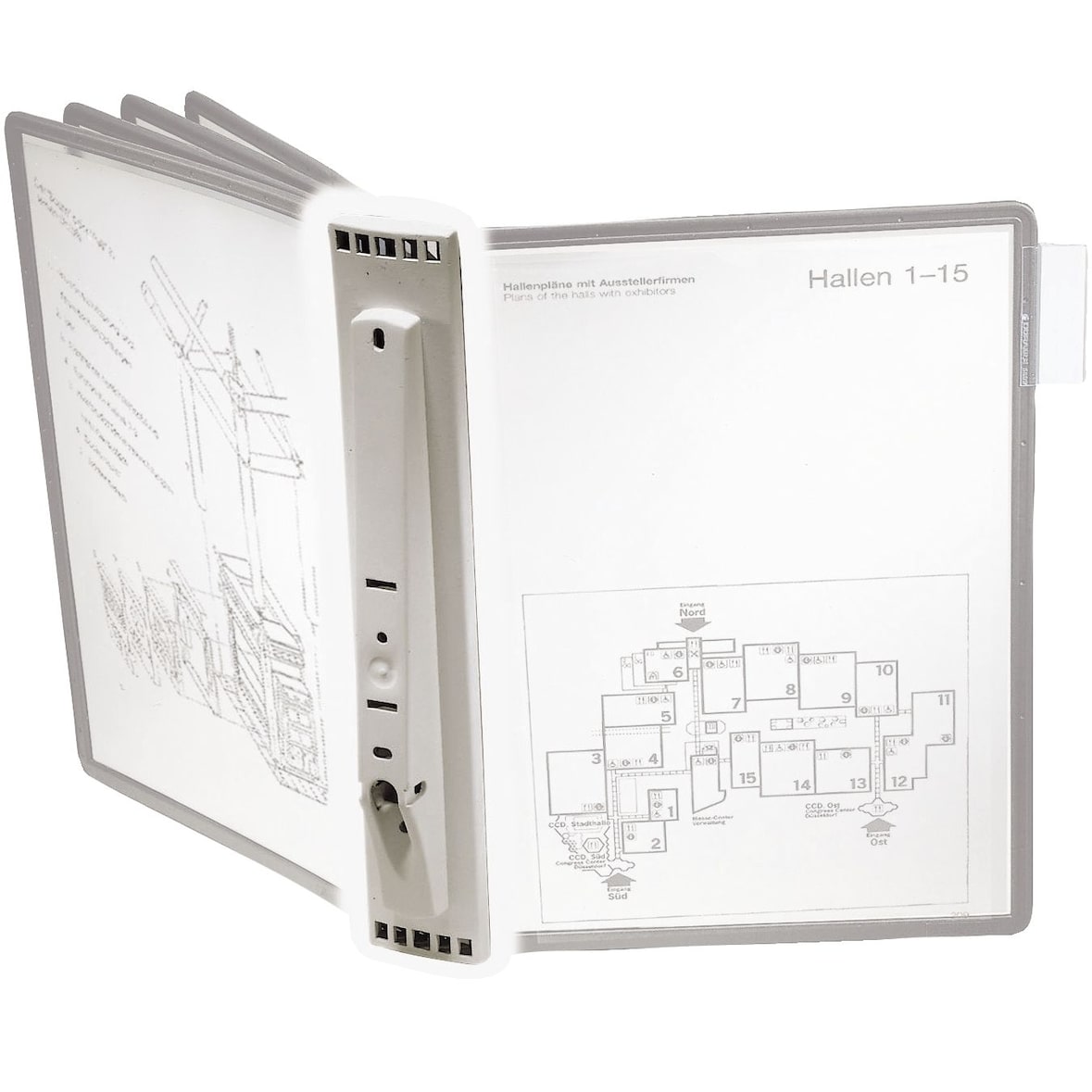 Durable 5622 10 Sichttafelsystem SHERPA® WALL MODULE 5 - grau