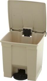 thumbnail of Rubbermaid Robuster Pedaleimer | 30 Liter, HxBxT 43,5x40x41,3cm | Aus HACCP konformen Polyethylen | Beige von PROREGAL