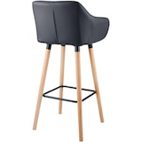 thumbnail of Conjunto de 2 bancos de bar em pele Grant preto