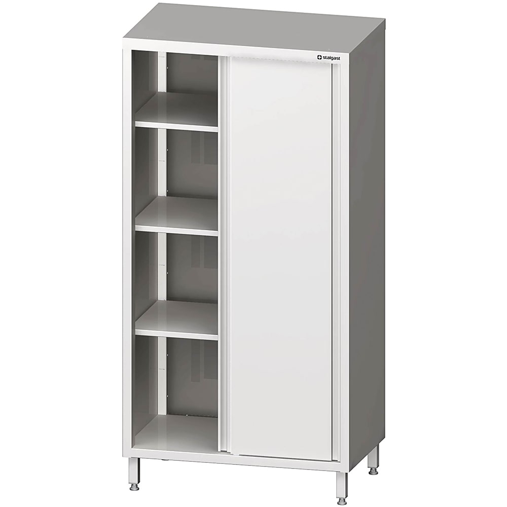 Stalgast Edelstahl Hochschrank mit Schiebetüren, 1200x700x2000 mm, verschweißt