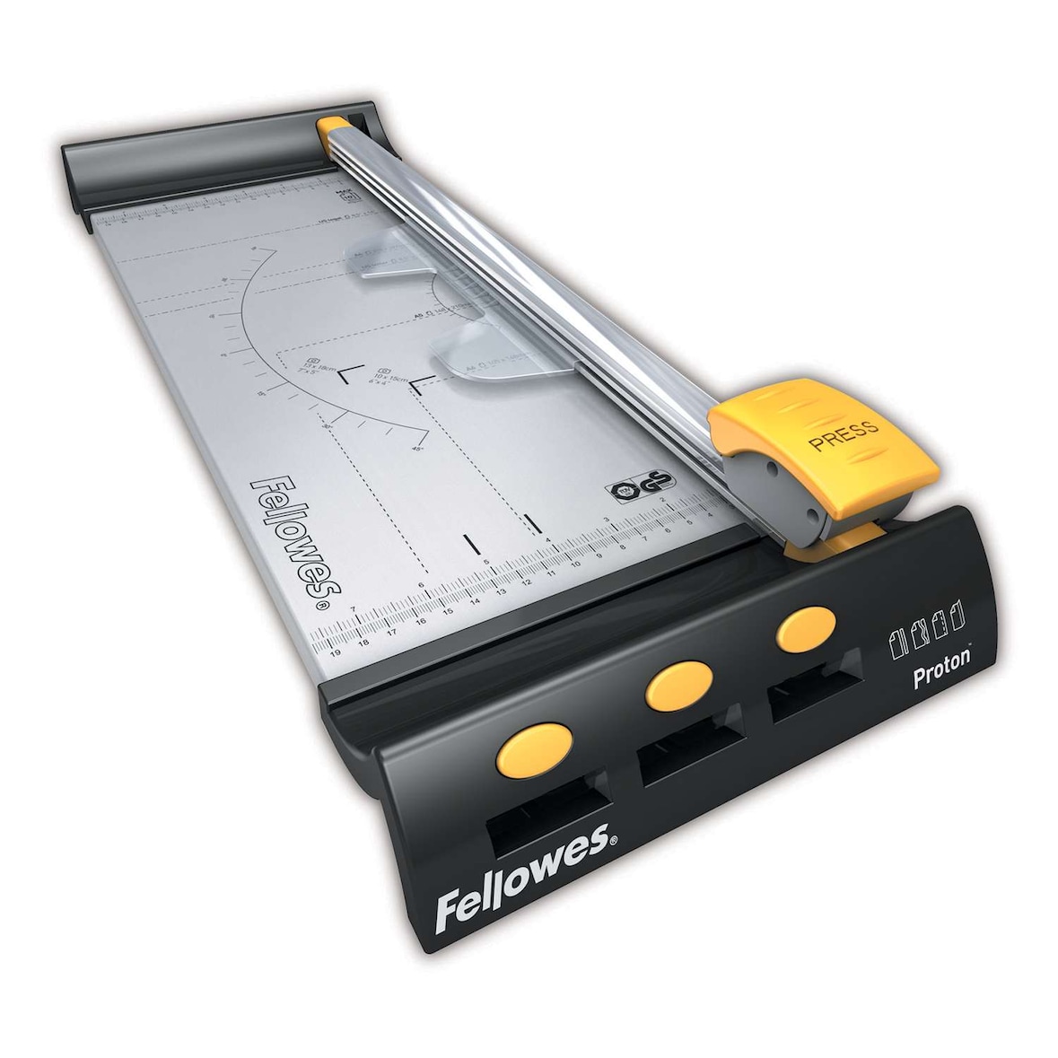 Fellowes Cizalla de rodillo Proton A3, corta documentos hasta tamaño A3, corta hasta 10 hojas, cuchilla protegida de seguridad, base metálica