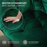 thumbnail of Esszimmerstuhl 4er Set Dunkelgrün Samtbezug mit Metallbeinen inkl. Montagematerial
