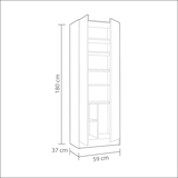 thumbnail of Alphabet Armadio Armadietto Multiuso A Colonna con 2 Ante e 8 Ripiani Ingresso Camera da Letto 59 x 37 x 180 Cm Colore Rovere Chiaro