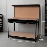 thumbnail of Etabli d'atelier Panneau porte outils perforé 120x60 xH150cm Etagère + Grand Tiroir de rangement PROWELTEK