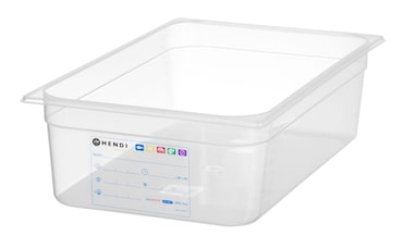 Contenitore Hendi GN1/1 da 21 litri e trasparente in policarbonato