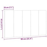 thumbnail of vidaXL Kopfteil-Kissen "Hanko" Schwarz 90 cm Stoff