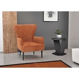 thumbnail of Loungestoel HWC-K37, cocktail/oor fauteuil Gestoffeerde stoel retro vintage stof chenille (500g/m²) Oeko-Tex ~ oranje
