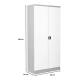 thumbnail of PROREGAL Stahlschrank BEE mit 9 lackierten Fachböden | HxBxT 195x92x50cm | Grau-Weiß | Werkstattschrank Werkzeugschrank Aktenschrank Universalschrank