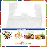 thumbnail of DayBays 500 Stk. Hemdchentragetaschen 30+18x55 cm HDPE weiß geblockt, reissfest