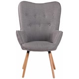 thumbnail of Sillón Nórdico Ashford Tapizado En Tela Gris/Natural