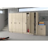 thumbnail of Dmora Armadio multiuso Charleston, Mobile portascope a 2 ante, Scarpiera con ripiani, Guardaroba portascope, cm73x37h180 cm, Rovere