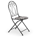 thumbnail of Eisenstuhl 2er-Set im Jugendstil, antike, handgefertigte Gartenstühle, klappbar, Schwarz, Raburg Mayla