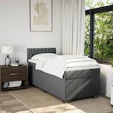 thumbnail of vidaXL Boxspringbett mit Matratze Dunkelgrau 90x200 cm Stoff