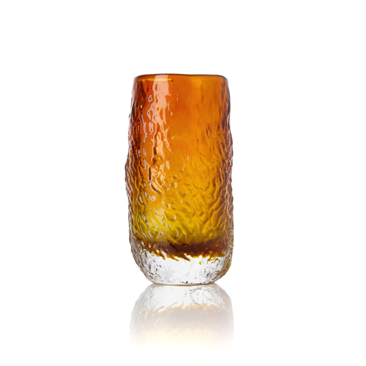 Bazar Bizar Longdrinkglas van glas 8x8x16.5 cm amber