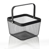 thumbnail of WAS Germany - Korb mit Henkel, 24,5 x 24,5 x 17,5 cm, schwarz pulverbeschichtet, Metall