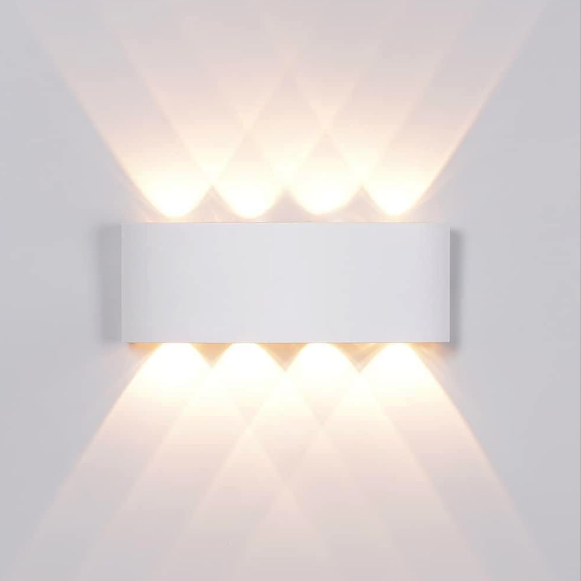 8w LED Wandleuchte Fassadenleuchte Außenbereich in Weiß Eckig |CCT|680 Lumen