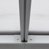 thumbnail of Terrassenüberdachung Sky Guard Aluminium 557 cm als Bausatz Sichtschienen und Hohlkammerplatten Weiß