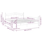 thumbnail of vidaXL Bett Weiß Metall 200x200 cm