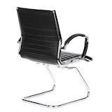 thumbnail of Konferenzstuhl / Freischwinger / Stuhl PARMA V Leder schwarz Chrom hjh OFFICE