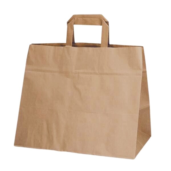 250x Papiertragetaschen 32 x 22 x 26 cm 70g/qm braun
