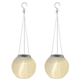 thumbnail of LED Solar Lampions D: 15cm Party Balkon Terrasse Sensor weiß 2er Set