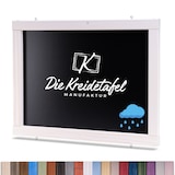 thumbnail of Wetterfeste Outdoor Kreidetafel mit Holzrahmen / Weiß 55x55cm