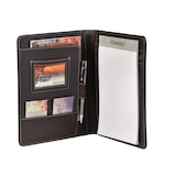 thumbnail of Alassio Schreibmappe A5 Leder Aktenmappe Konferenzmappe ALASSIO Orgamappe braun