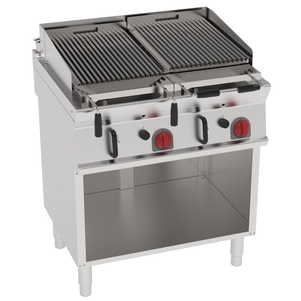 EURAST - Lava gasbarbecue op standaard - 800x700x900 mm - 16 Kw - 47051317