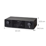 thumbnail of AMP-4000 DAB Hifi-Stereo-Verstärker DAB+-Radio USB Fernbedienung LED-Display Schwarz