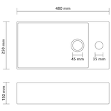thumbnail of Lavandino Con Troppopieno In Ceramica Marrone Scuro