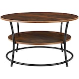 thumbnail of tectake Mesa de café Cromford 80x46cm  Madeira Industrial Escura, Rústica