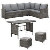 thumbnail of SVITA MONROE Garten-Lounge Set Polyrattan Lounge-Möbel Sitzgruppe Grau