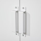 thumbnail of HOMCOM armario de almacenamiento aparador de metal con doble puerta y 2 estantes ajustables para oficina salón dormitorio 75x33x110 cm blanco
