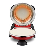 thumbnail of Elektrische pizzaoven G3 Ferrari Delizia rood G1000602 tot 400 graden met vuurvaste pizzasteen / pizza, platbrood enz. in 3 minuten / 1200 watt