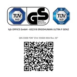 thumbnail of Bürostuhl / Chefsessel ERGOHUMAN ULTRA F GEN2 Sitz Stoff / Rücken Netz schwarz hjh OFFICE