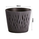 thumbnail of WellHome - Set mit 3 Pflanztöpfen 1,7L Sandy Round Ø15,8 cm/Stück in Anthrazit