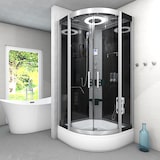 thumbnail of Komplettdusche Duschkabine Fertigdusche Dusche D58-53T0 90x90 cm ohne 2K Scheiben Versiegelung