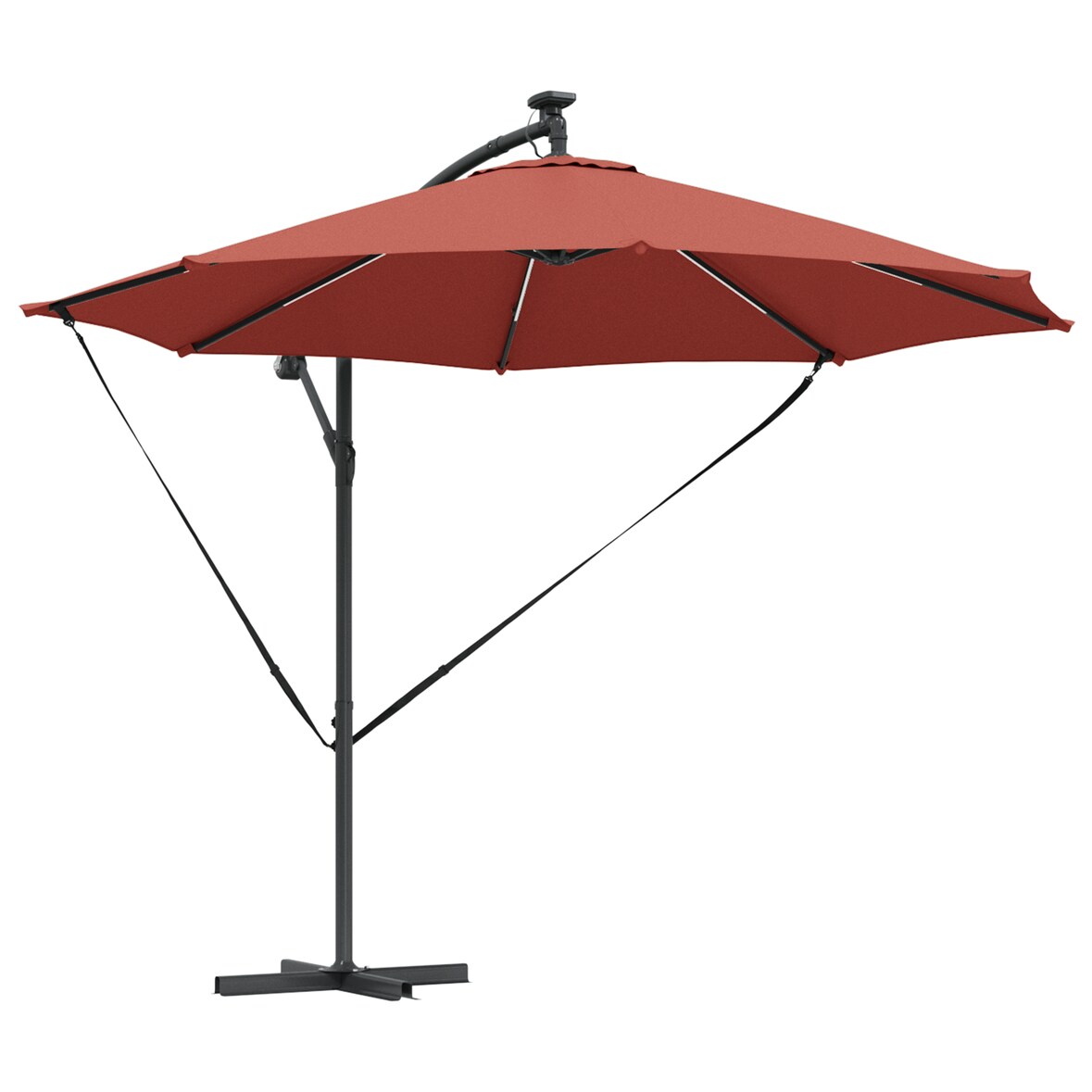 Parasol Terre cuite 294 x 294 x 248 cm Polyester et Aluminium Modèle Atlas Outdoor