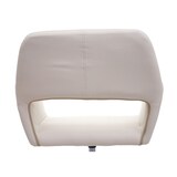 thumbnail of Home office chair HWC-A50 IV, woonkamer bureaustoel + eetkamerstoel ~ kunstleer crème, onderstel zwart