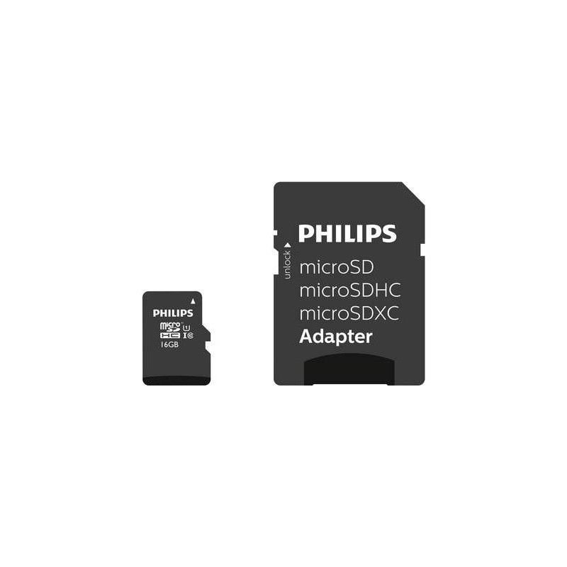 Philips Fm32mp45b Carte Mémoire Flash (adaptateur Microsdhc Sd Inclus(e)) 32 Go Class 10 Microsdhc Uhs I