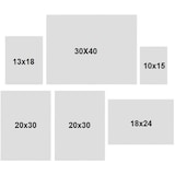 thumbnail of Juego de 6 marcos negro de madera MDF, cristal acrílico, para colgar, incluye accesorios